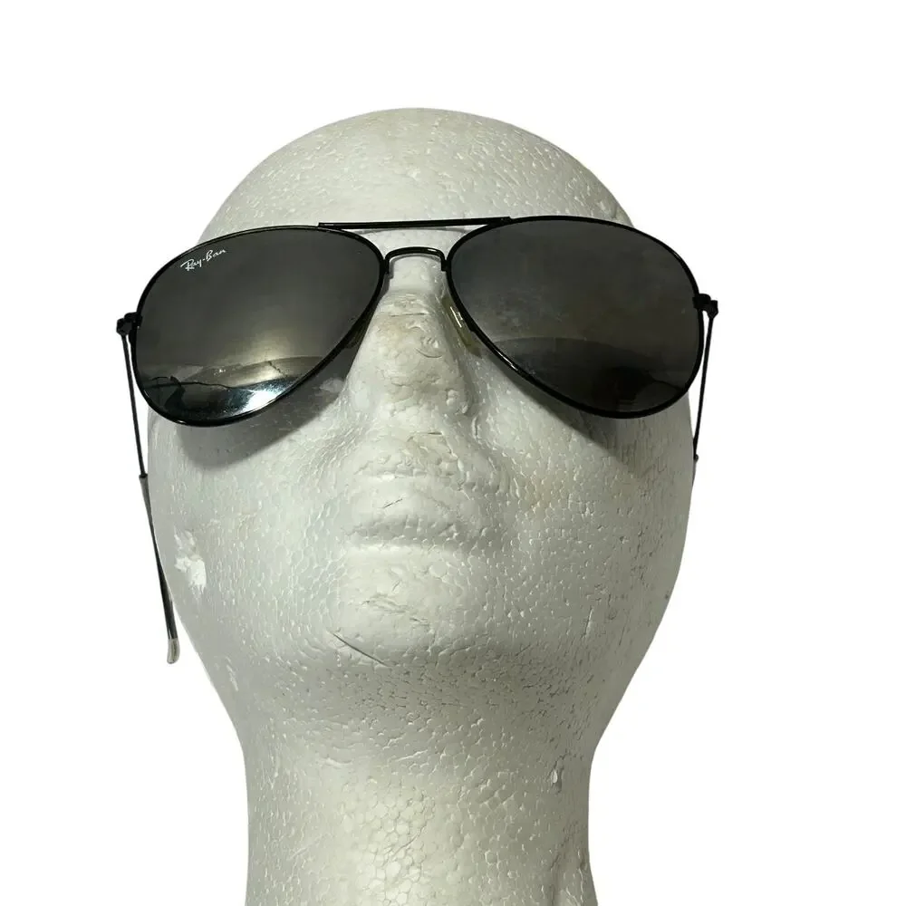Ray-Ban RB3025 Aviator Large Metal 62-14-135 Black Sunglasses
